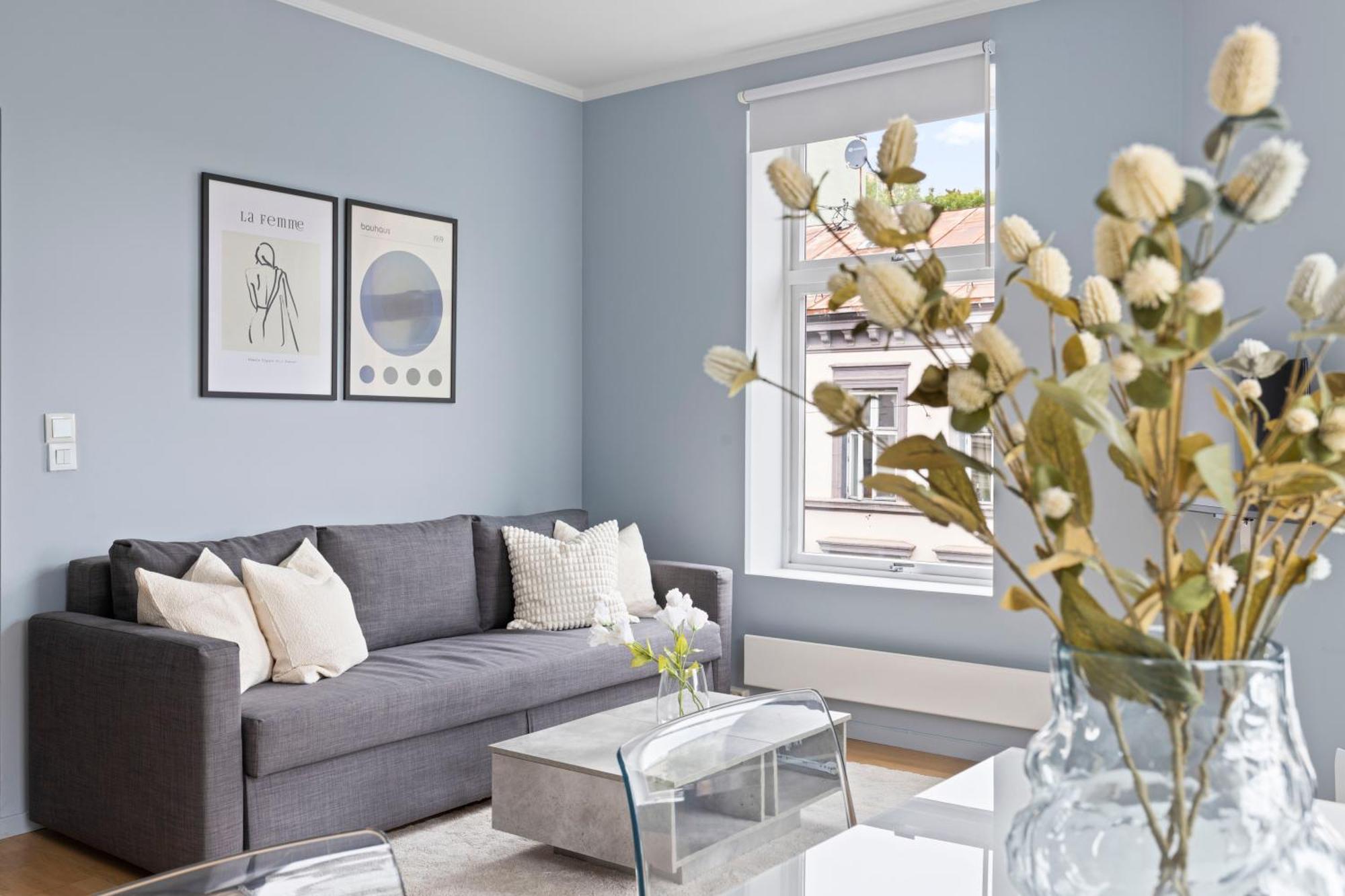 Modern And Bright Apartment In Central Осло Экстерьер фото